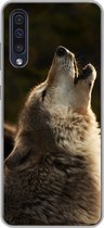 Geschikt voor Samsung Galaxy A50 hoesje - Wolf - Grijs - Dieren - Siliconen Telefoonhoesje