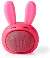 Nedis Bluetooth®-Speaker | Maximale batterijduur: 3 hrs | Handheld Ontwerp | 9 W | Mono | Ingebouwde microfoon | Koppelbaar | Animaticks Robby Rabbit | Roze