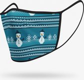 Duopack: Snowman reusable mondmasker - S / Stoffen mondkapjes met print / Wasbare Mondkapjes / Mondkapjes / Uitwasbaar / Herbruikbare Mondkapjes / Herbruikbaar / Ov geschikt / Mondmaskers