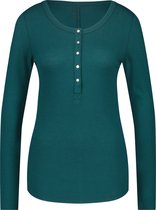 Hunkemöller Dames Nachtmode Pyjama top - Groen - maat S