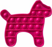 Pop it van By Qubix Pop it fidget toy - Hond - Roze - fidget toy van hoge kwaliteit!