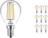 Voordeelpak 10x Philips Klassiek LEDLuster E14 P45 4.3W 827 Helder | Zeer Warm Wit - Vervangt 40W