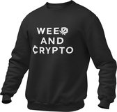 Crypto Kleding -Weed and Crypto - Bitcoin - Trui/Sweater