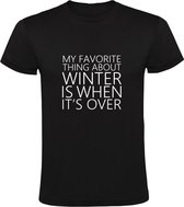 My favorite thing about winter is when it's over | Heren T-shirt | Zwart | Seizoen | Seasons | Koud