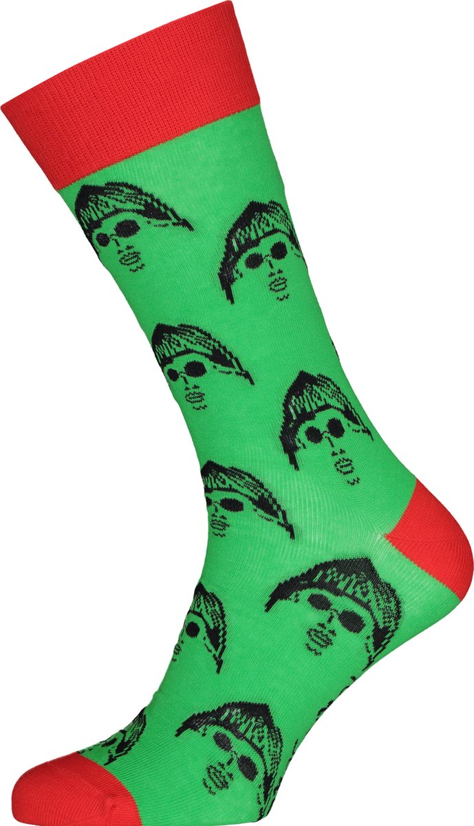 Spiri Ibiza Socks The Stranger - unisex sokken - groen met rood