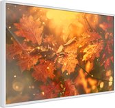 Ingelijste Poster - Gouden Bladeren, Herfst, Witte lijst