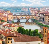Ponte Vecchio, brug over de Arno in Florence - Fotobehang (in banen) - 350 x 260 cm