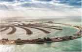 Luchtfoto van wereldberoemde Dubai Palm Island - Foto op Forex - 90 x 60 cm