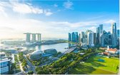 De architectuur van de city skyline van Singapore  - Foto op Forex - 90 x 60 cm