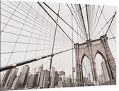 Artistiek beeld van de Brooklyn Bridge in New York City - Foto op Canvas - 90 x 60 cm