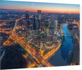 Moscow City International Business Center bij twilight  - Foto op Plexiglas - 60 x 40 cm
