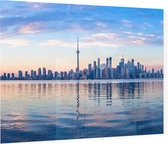 Panoramisch uitzicht op Toronto en het meer van Ontario - Foto op Plexiglas - 60 x 40 cm