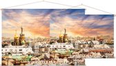 Luchtfoto van historisch centrum en skyline van Sint-Petersburg - Foto op Textielposter - 90 x 60 cm