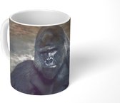 Mok - Portret afbeelding van een zwarte Gorilla - 350 ML - Beker