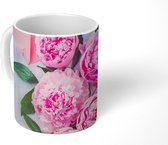 Mok - Pioenen en brieven - 350 ML - Beker