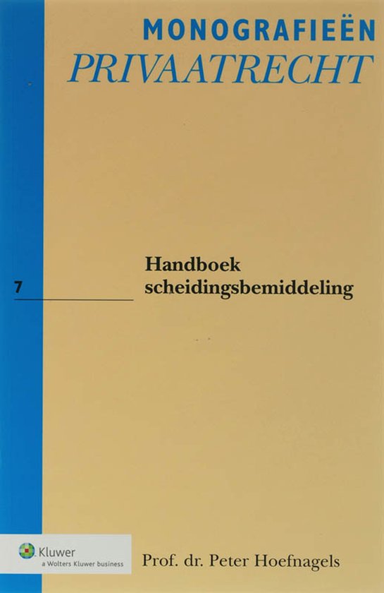 Monografieen Privaatrecht 7 - Handboek Scheidingsbemiddeling - cover