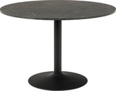 Smuk Eettafel Ø 110 cm Lathan Marmer Zwart