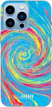 6F hoesje - geschikt voor iPhone 13 Pro Max - Transparant TPU Case - Swirl Tie Dye #ffffff
