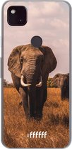 6F hoesje - geschikt voor Google Pixel 4a 5G -  Transparant TPU Case - Elephants #ffffff