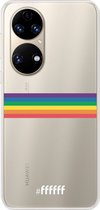 6F hoesje - geschikt voor Huawei P50 -  Transparant TPU Case - #LGBT - Horizontal #ffffff