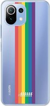6F hoesje - geschikt voor Xiaomi Mi 11 Lite -  Transparant TPU Case - #LGBT - Vertical #ffffff