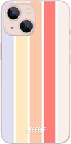 6F hoesje - geschikt voor iPhone 13 - Transparant TPU Case - Vertical Pastel Party #ffffff