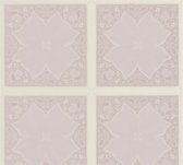 AS Creation Karl Lagerfeld - Papier peint Graphic Tile - Bloem baroque - blanc rose - 1005 x 53 cm