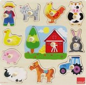 vormenpuzzel Boerderij junior hout 12 stukjes
