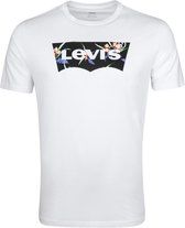 Levi's T-shirt Bloemen Logo Wit - maat XS