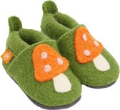 Orangenkinder babyslofjes wol Lucky green