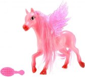 speelset Dream Horse Pegasus 14 cm roze 2-delig