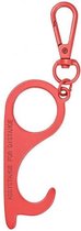 sleutelhanger contactloos 12,8 cm staal rood