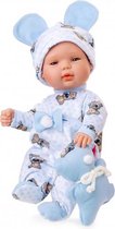 babypop in pyjama 30 cm blauw