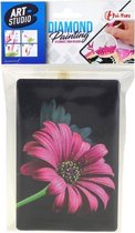 knutselset Diamond Painting bloem roze 15 x 10 cm