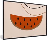 Cadre photo avec affiche - Été - Pastèque - Rose - 30x20 cm - Cadre pour affiche