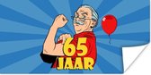 Poster Verjaardag - Man - 65 Jaar - 160x80 cm