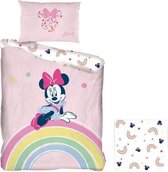 dekbedovertrek Minnie Mouse 140 x 200 cm roze