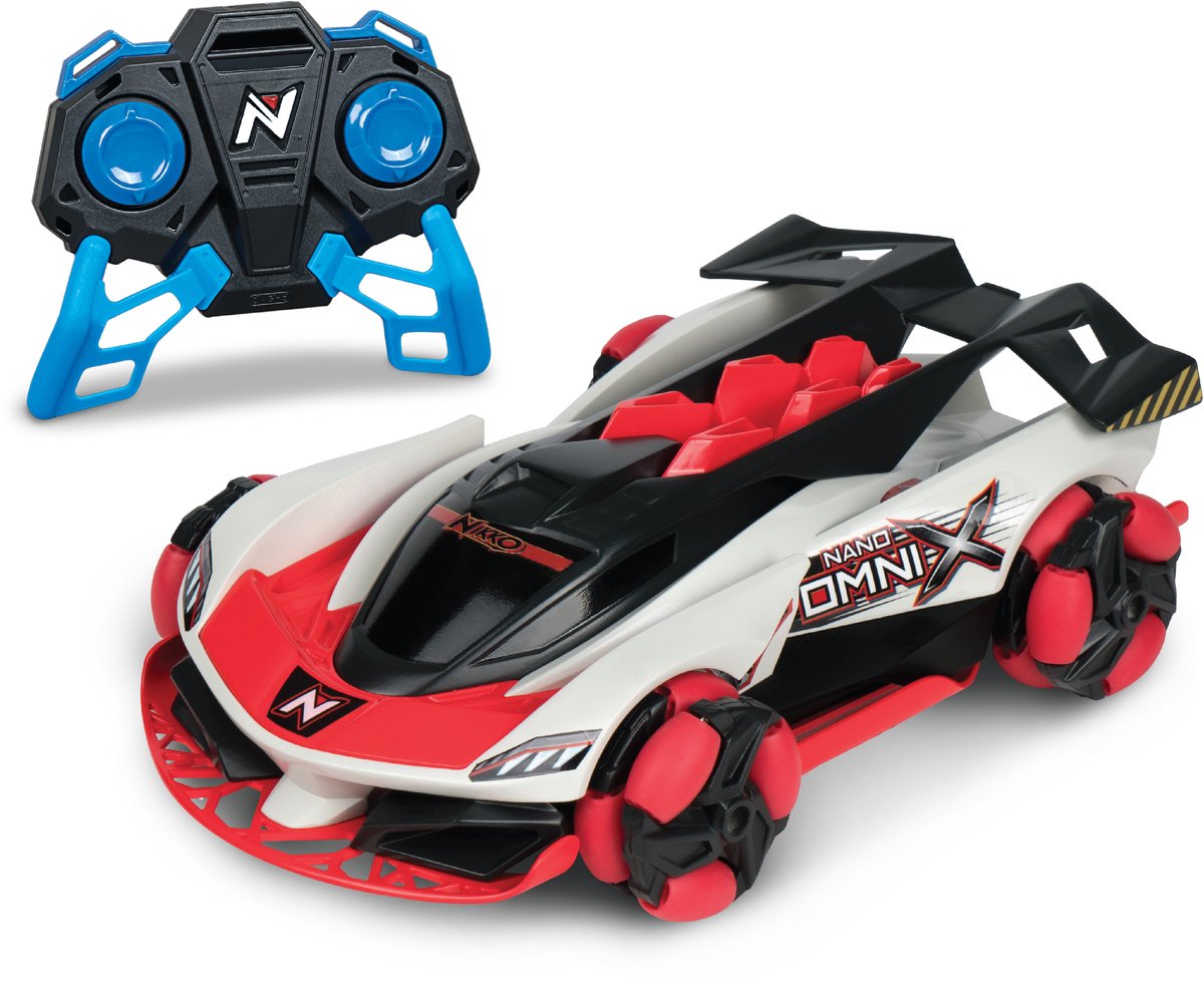 Nikko RC Auto Nano Omni X Galactic Rood Bestuurbare Auto - 14km/h - Spint 360 Graden & Coole Stunts - vanaf 6 Jaar- 20 cm — afbeelding 8