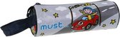 etui junior raceauto 20 x 6,5 cm polyester grijs