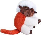 knuffelaapje junior pluche wit/rood one-size