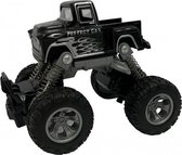 monstertruck pull-back 11,5 cm staal zwart