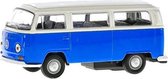 bus Volkswagen T2 jongens 12 cm staal die-cast blauw