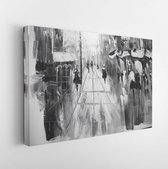 Canvas schilderij - Black and white paintings -    225759757 - 80*60 Horizontal