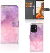 Telefoonhoesje Xiaomi 11T | 11T Pro Flipcase Pink Purple Paint