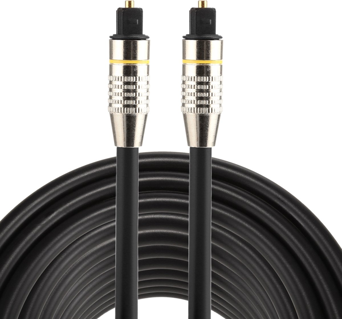 By Qubix - ETK Digital Optical kabel 10 meter - toslink audio male to male - Optische kabel nickel series - zwart audiokabel soundbar