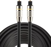 By Qubix ETK Digital Optical kabel 10 meter - toslink audio male to male - Optische kabel nickel series - zwart audiokabel soundbar