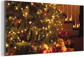 Wanddecoratie Metaal - Aluminium Schilderij Industrieel - Kerstmis - Kerstboom - Kerstversiering - 40x20 cm - Dibond - Foto op aluminium - Industriële muurdecoratie - Voor de woonkamer/slaapkamer