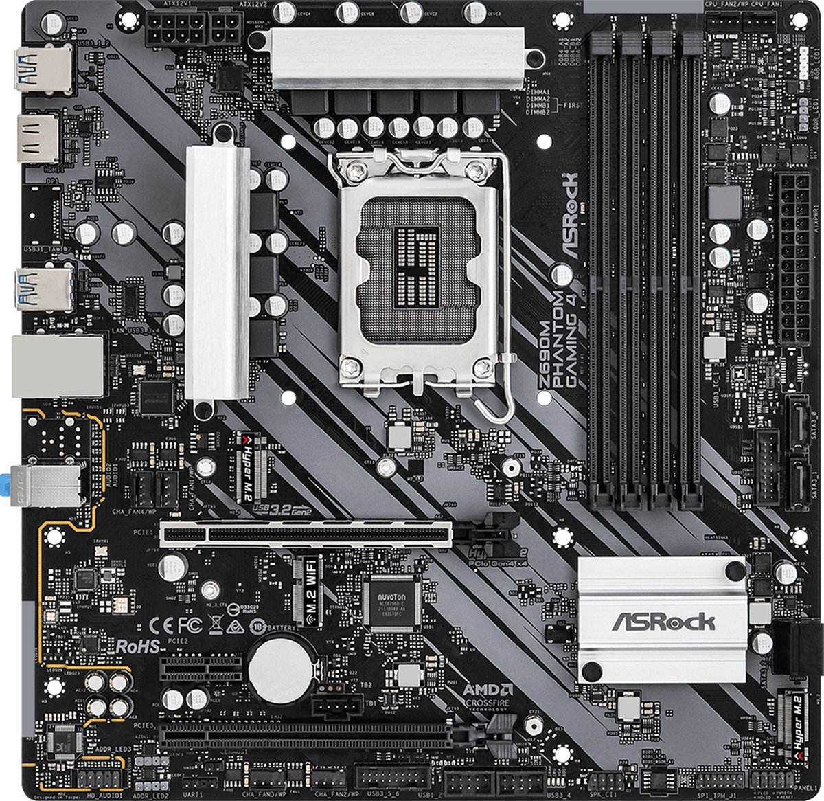 Z690M Phantom Gaming 4 Intel Z690 Lga 1700 Micro Atx - afbeelding 2