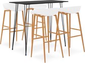 vidaXL 5-delige Barset zwart en wit