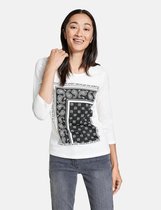 GERRY WEBER Shirt met 3/4-mouwen en print op de voorkant GOTS